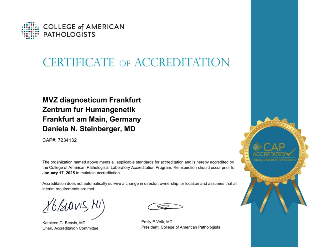  College of American Pathologists (CAP) Accreditation